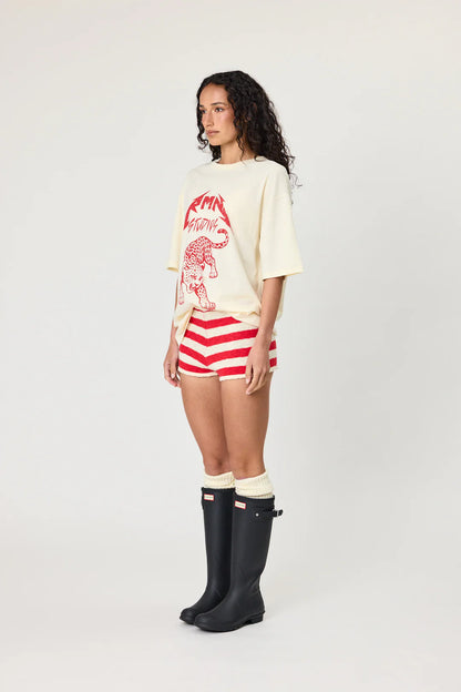 Remain - Leopard Tee - Ivory
