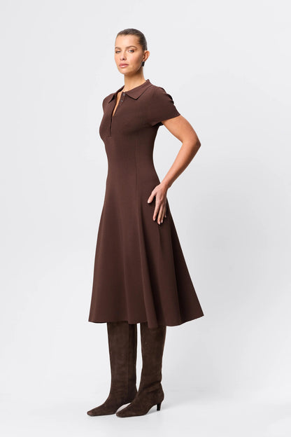Mossman - Petra Midi Dress - Chocolate