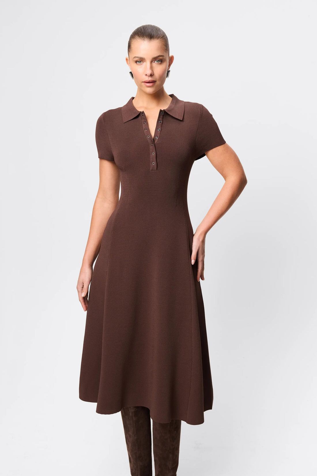Mossman - Petra Midi Dress - Chocolate