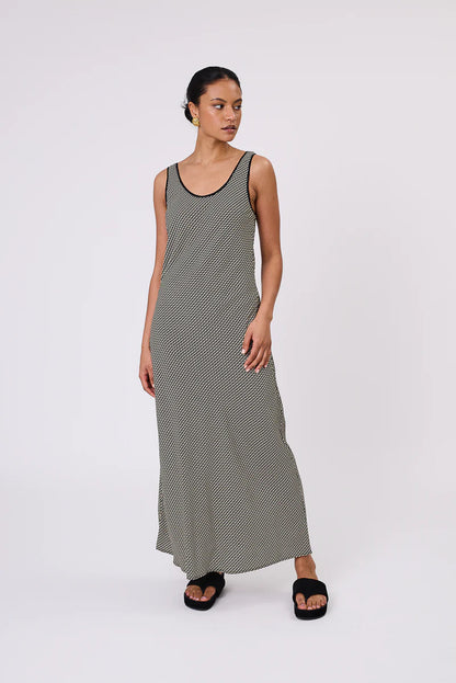 Marlow - Phase Bias Cut Maxi Dress - Geo Print