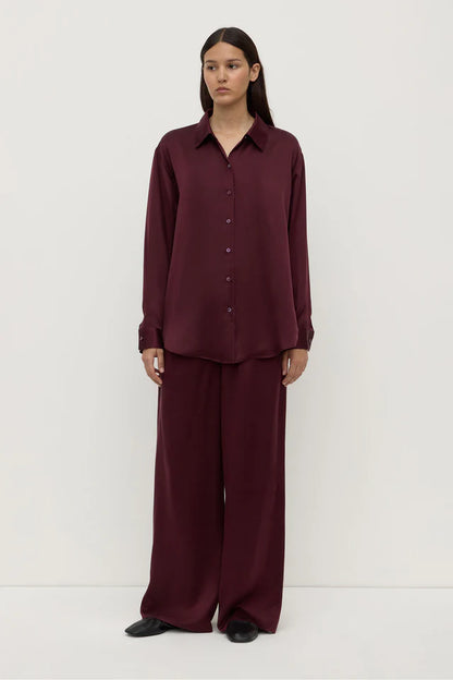 Assembly Label - Pipa Silk Pant - Merlot