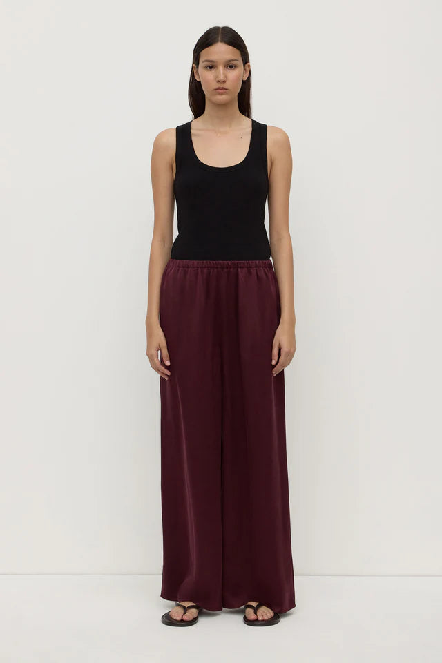 Assembly Label - Pipa Silk Pant - Merlot