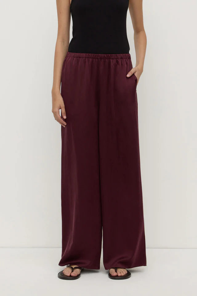 Assembly Label - Pipa Silk Pant - Merlot