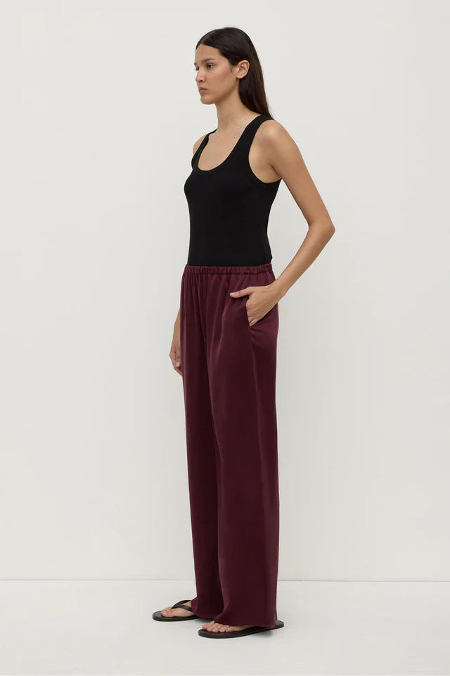 Assembly Label - Pipa Silk Pant - Merlot