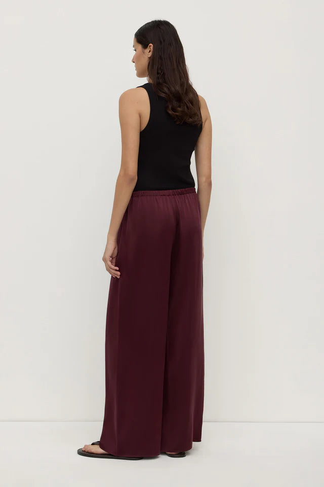 Assembly Label - Pipa Silk Pant - Merlot