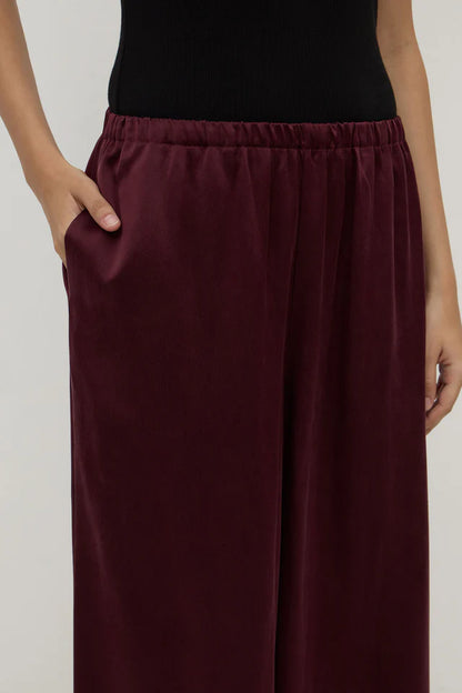 Assembly Label - Pipa Silk Pant - Merlot