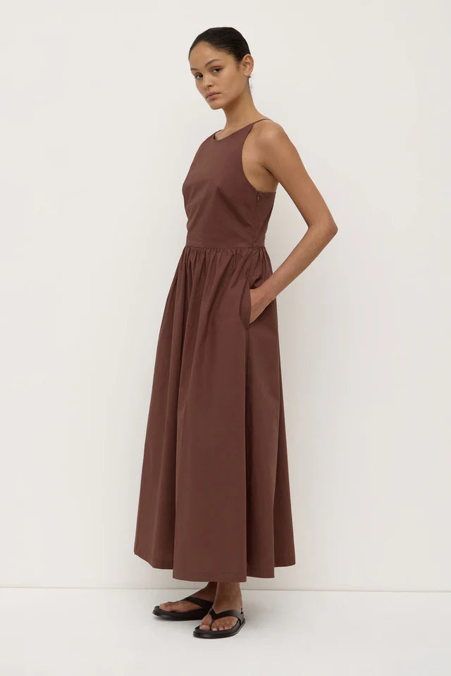 Assembly Label - Posie Midi Dress - Espresso