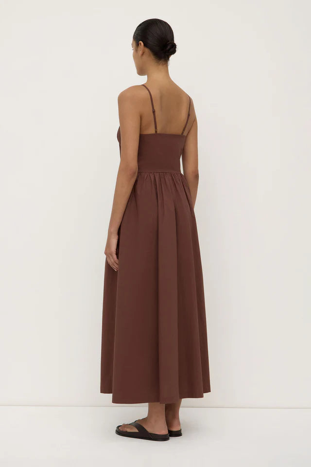 Assembly Label - Posie Midi Dress - Espresso