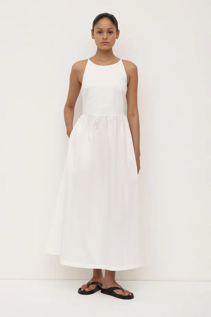 Assembly Label - Posie Midi Dress - White