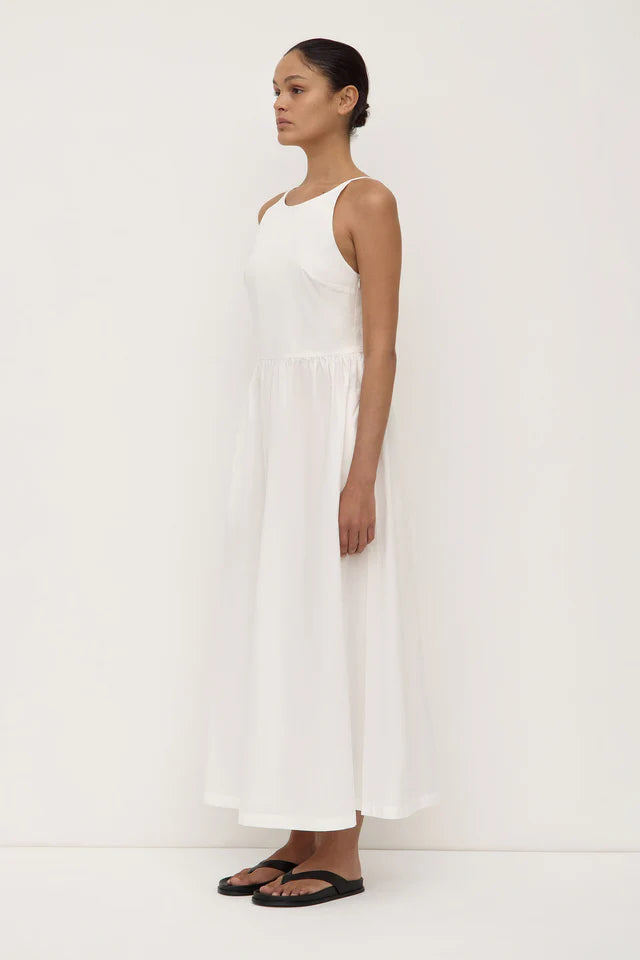 Assembly Label - Posie Midi Dress - White
