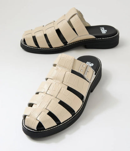 Rollie - Mule Fisherman Bone Croc
