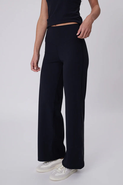 Marlow - Recharge Rib Wide Leg Pant - Black