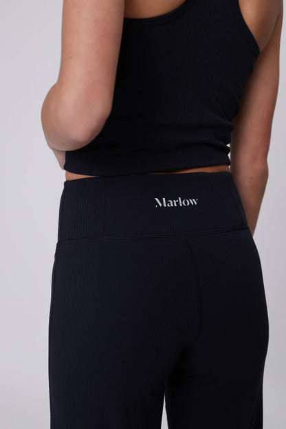 Marlow - Recharge Rib Wide Leg Pant - Black