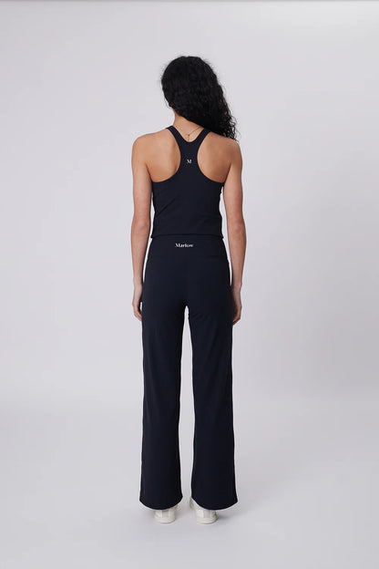 Marlow - Recharge Rib Wide Leg Pant - Black