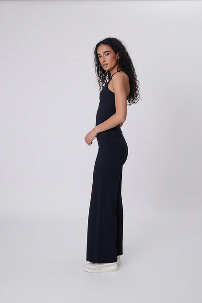 Marlow - Recharge Rib Wide Leg Pant - Black