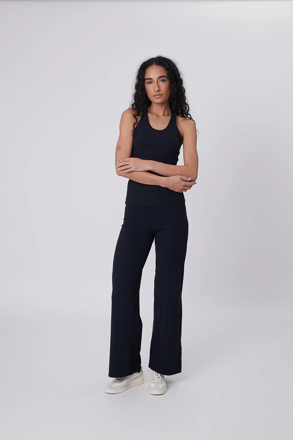 Marlow - Recharge Rib Wide Leg Pant - Black