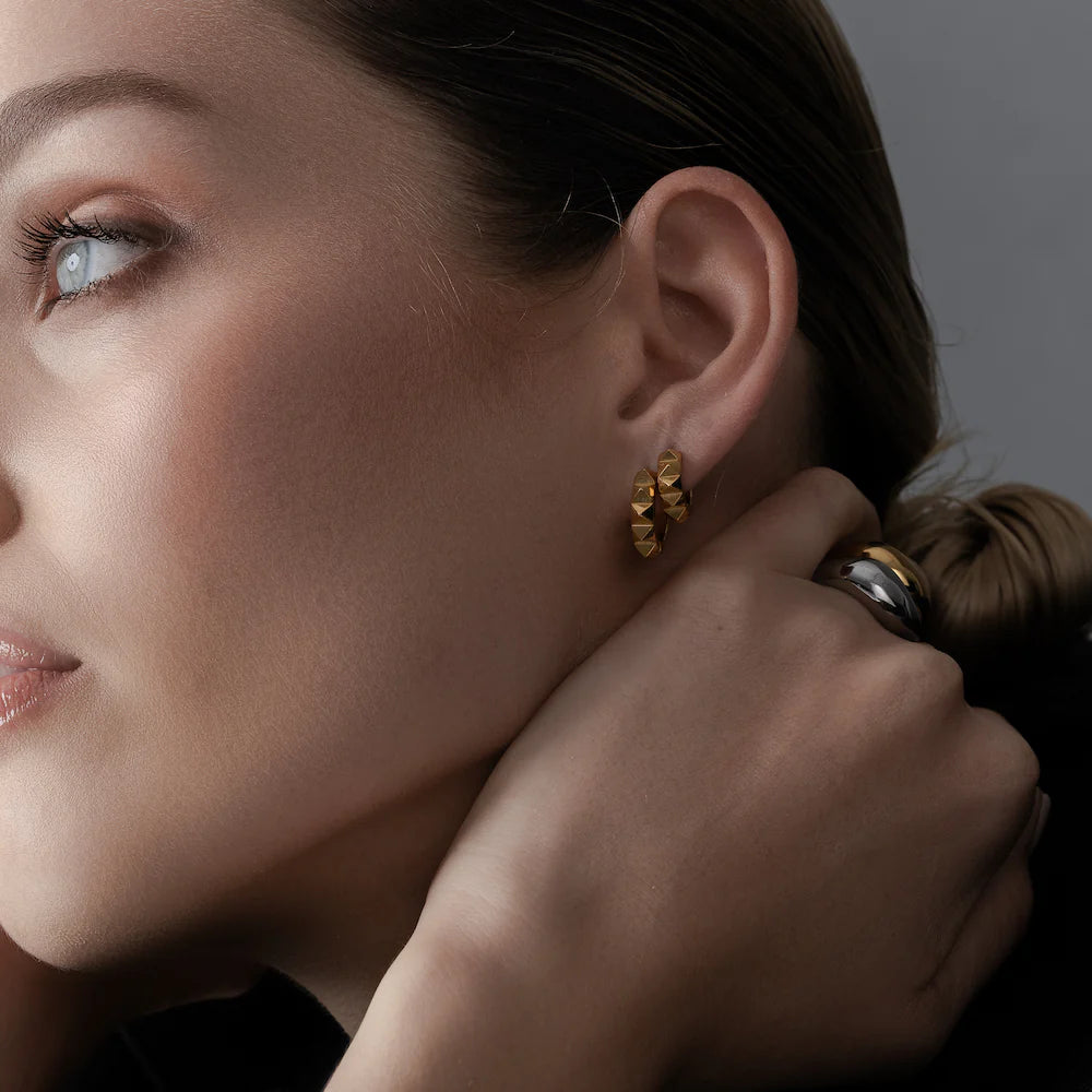 Silk &amp; Steel - Mini Verge Earrings - Silver