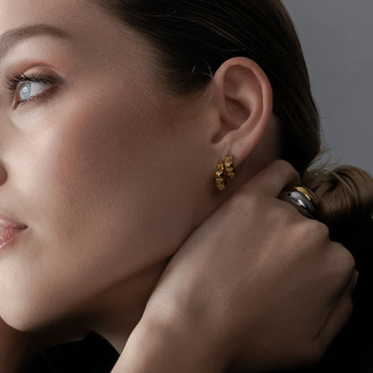 Silk &amp; Steel - Mini Verge Earrings - Silver