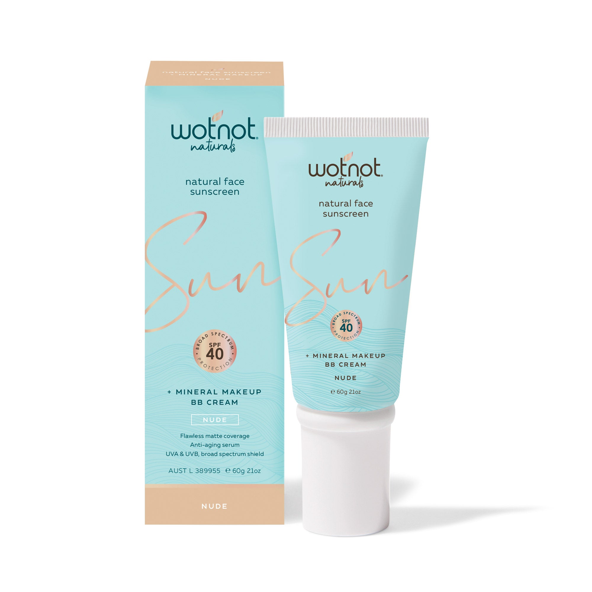 WOTNOT Natural Face Sunscreen + Serum, BB Cream &amp; Mineral Makeup