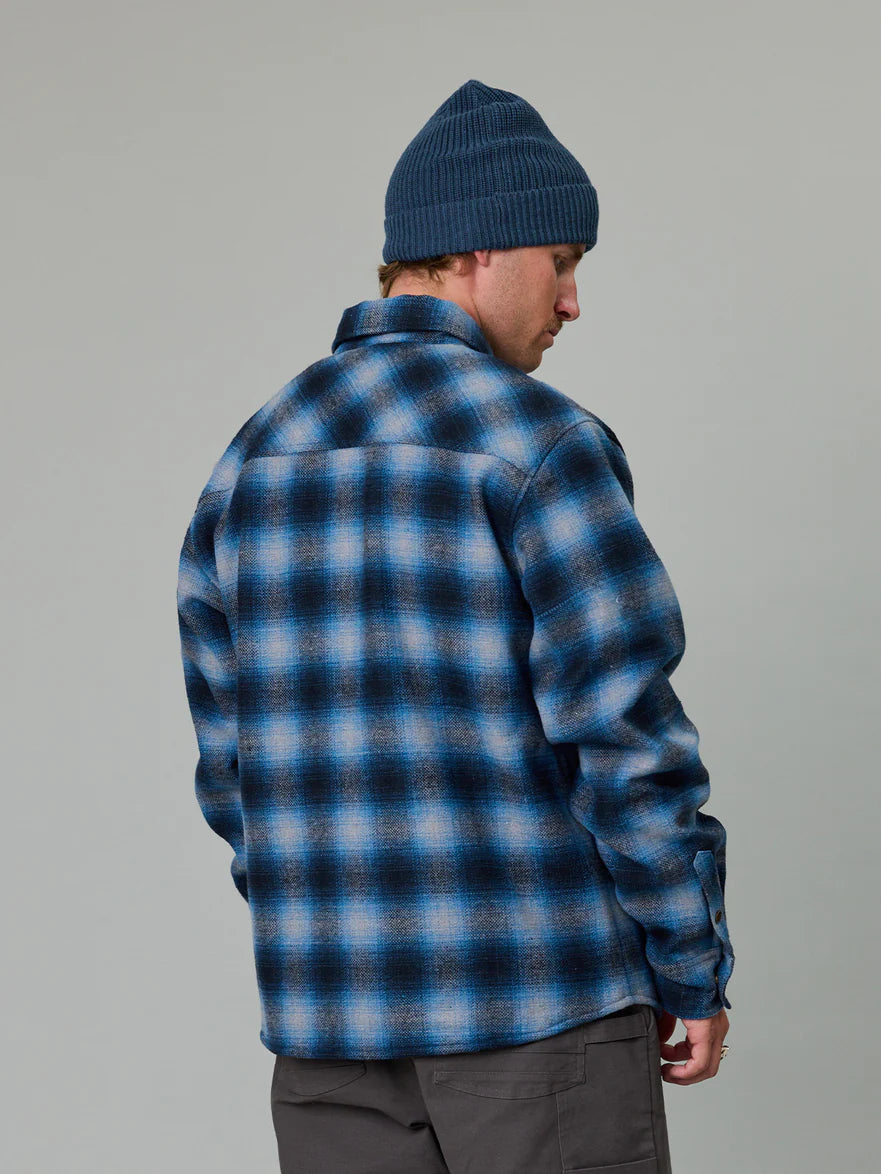 Just Another Fisherman - Seaport Shearling Jacket - Light Blue Check