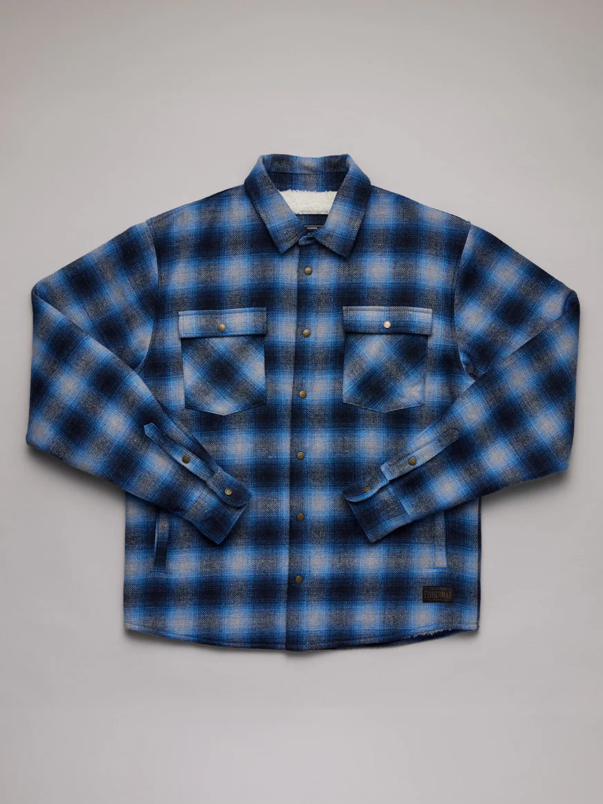 Just Another Fisherman - Seaport Shearling Jacket - Light Blue Check