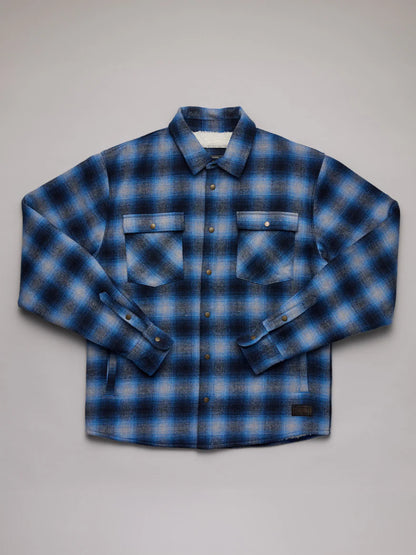 Just Another Fisherman - Seaport Shearling Jacket - Light Blue Check