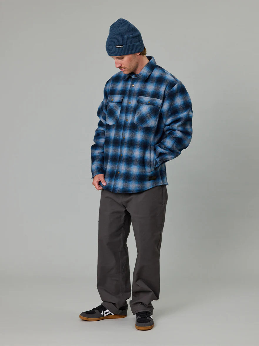Just Another Fisherman - Seaport Shearling Jacket - Light Blue Check