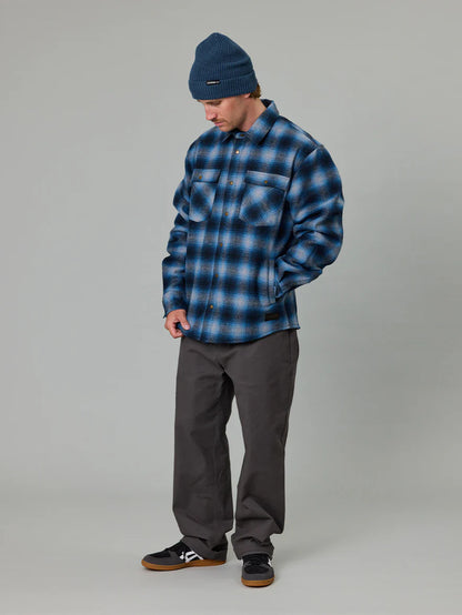 Just Another Fisherman - Seaport Shearling Jacket - Light Blue Check