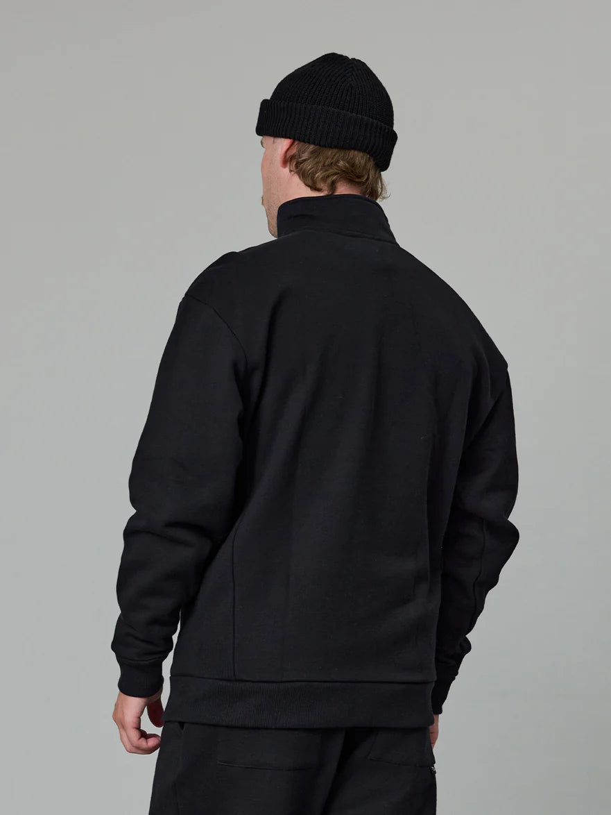 Just Another Fisherman - Stamp Coastal 1/4 Zip - Black