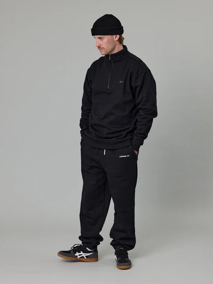 Just Another Fisherman - Stamp Coastal 1/4 Zip - Black