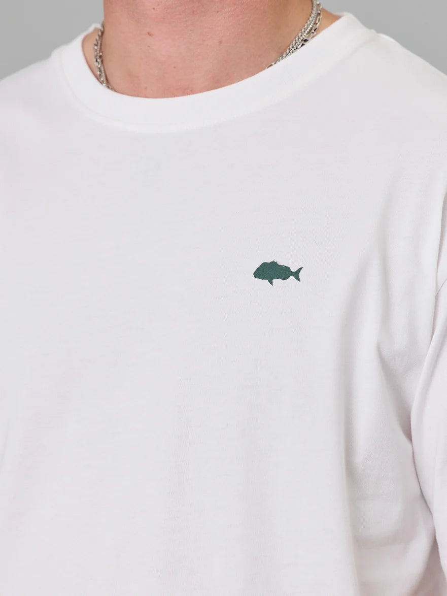 JUST ANOTHER FISHERMAN - STAMP SEA TEE - WHITE