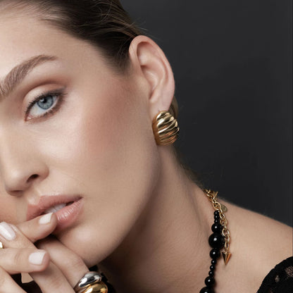 Silk &amp; Steel - Mystigue Earrings - Gold