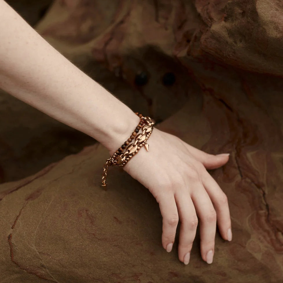 SILK &amp; STEEL - Party at the Front Bracelet Tigers Eye Gold