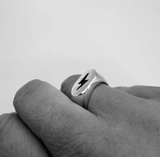 Rachel Stichbury - Lightening Bolt Signet Ring