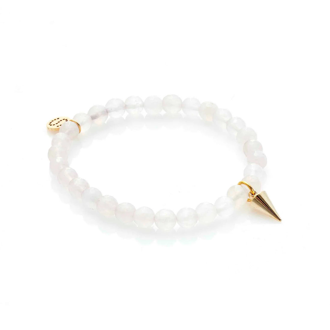 Silk &amp; Steel - Love Hate Bracelet - Rose Quartz &amp; Gold