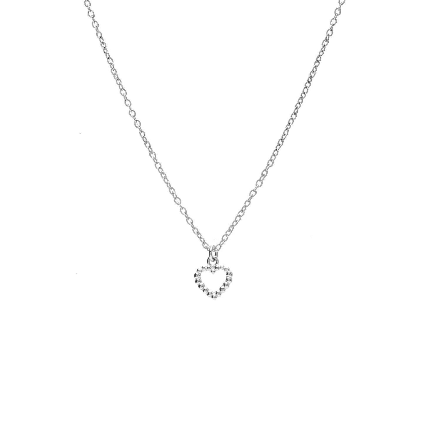 Silk &amp; Steel - Superfine Mini Cutout Heart Necklace