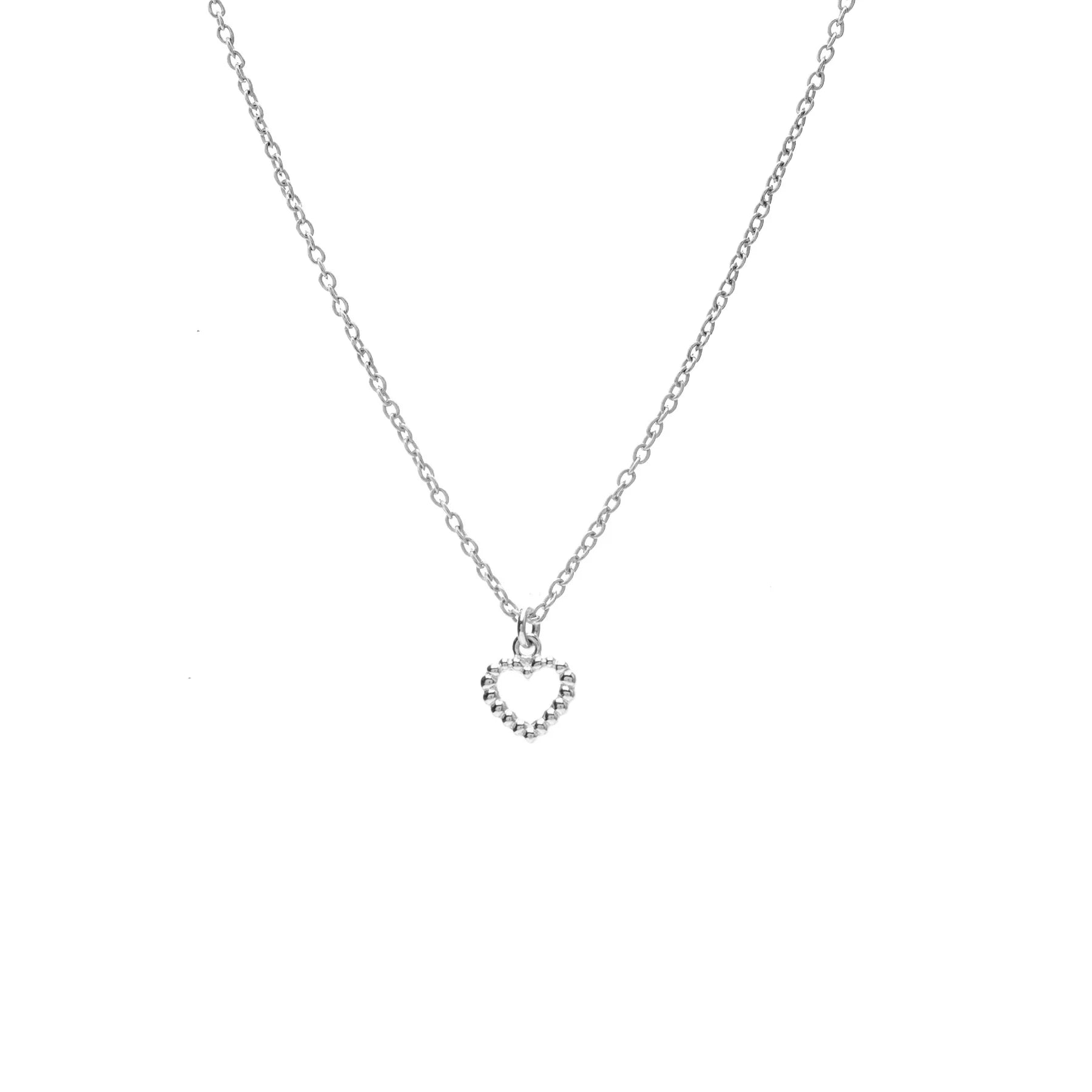 Silk &amp; Steel - Superfine Mini Cutout Heart Necklace