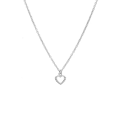 Silk &amp; Steel - Superfine Mini Cutout Heart Necklace