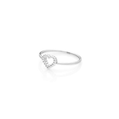 Silk &amp; Steel - Superfine Cutout Heart Ring