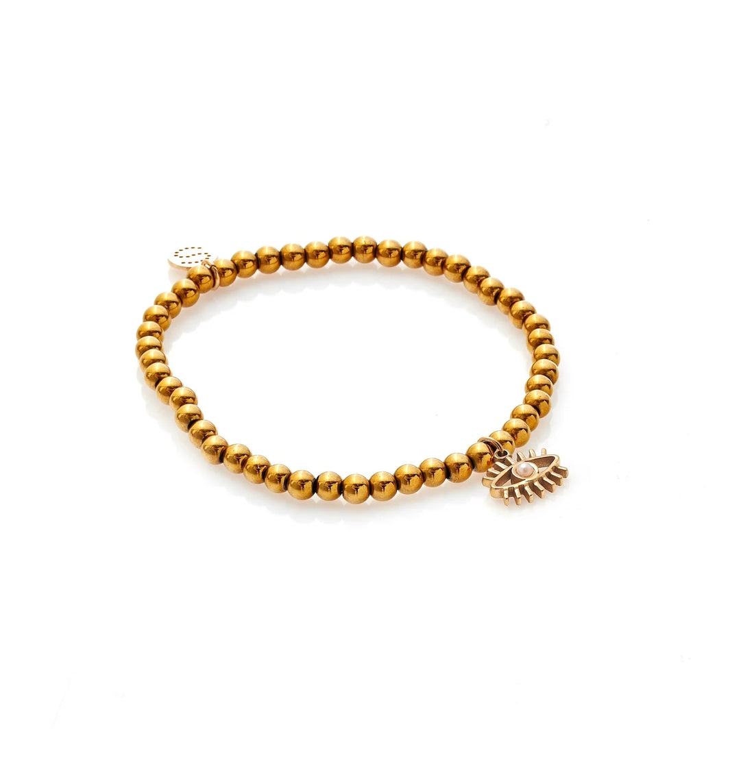 Silk &amp; Steel - Guardian Bracelet Pearl + Gold