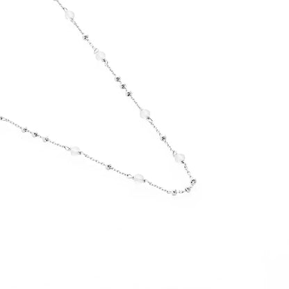Silk &amp; Steel - Dotty Necklace - Crystal Quartz/Silver
