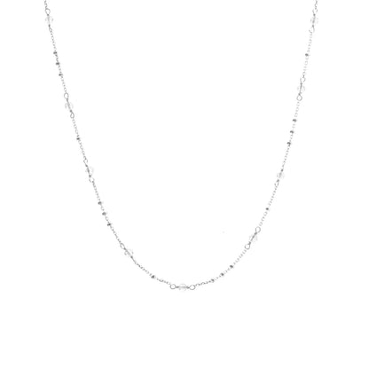 Silk &amp; Steel - Dotty Necklace - Crystal Quartz/Silver