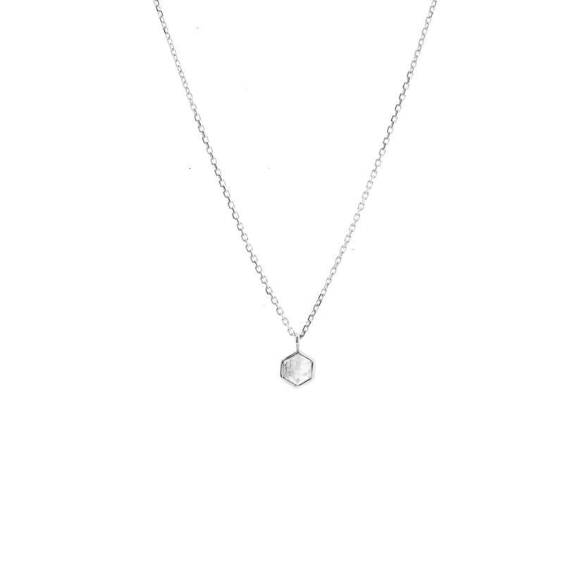 Silk &amp; Steel - Mini Harmony Necklace - Crystal Quartz/Silver