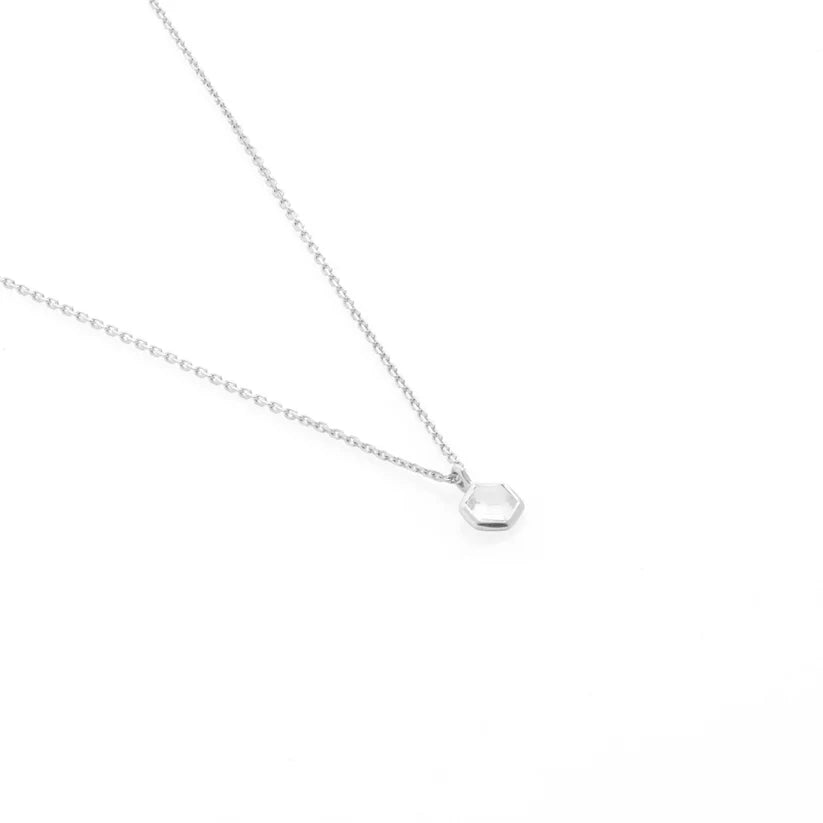 Silk &amp; Steel - Mini Harmony Necklace - Crystal Quartz/Silver