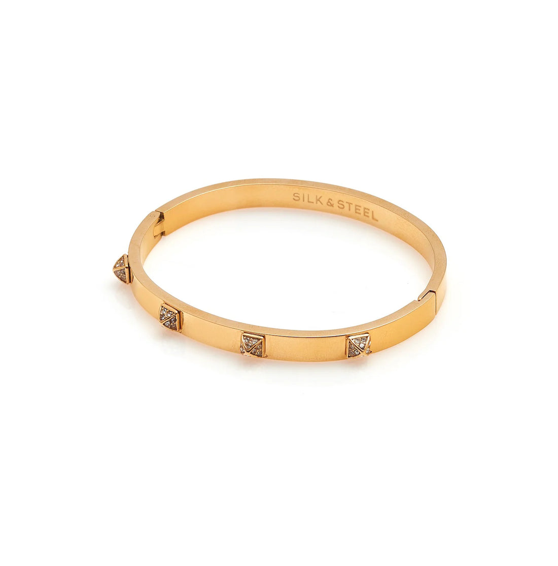 Silk &amp; Steel - Prism Bangle - Gold