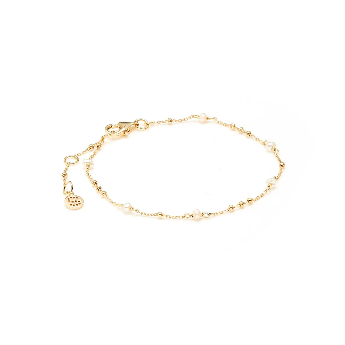 Silk &amp; Steel - Dotty Bracelet Pearl