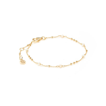 Silk &amp; Steel - Dotty Bracelet Pearl