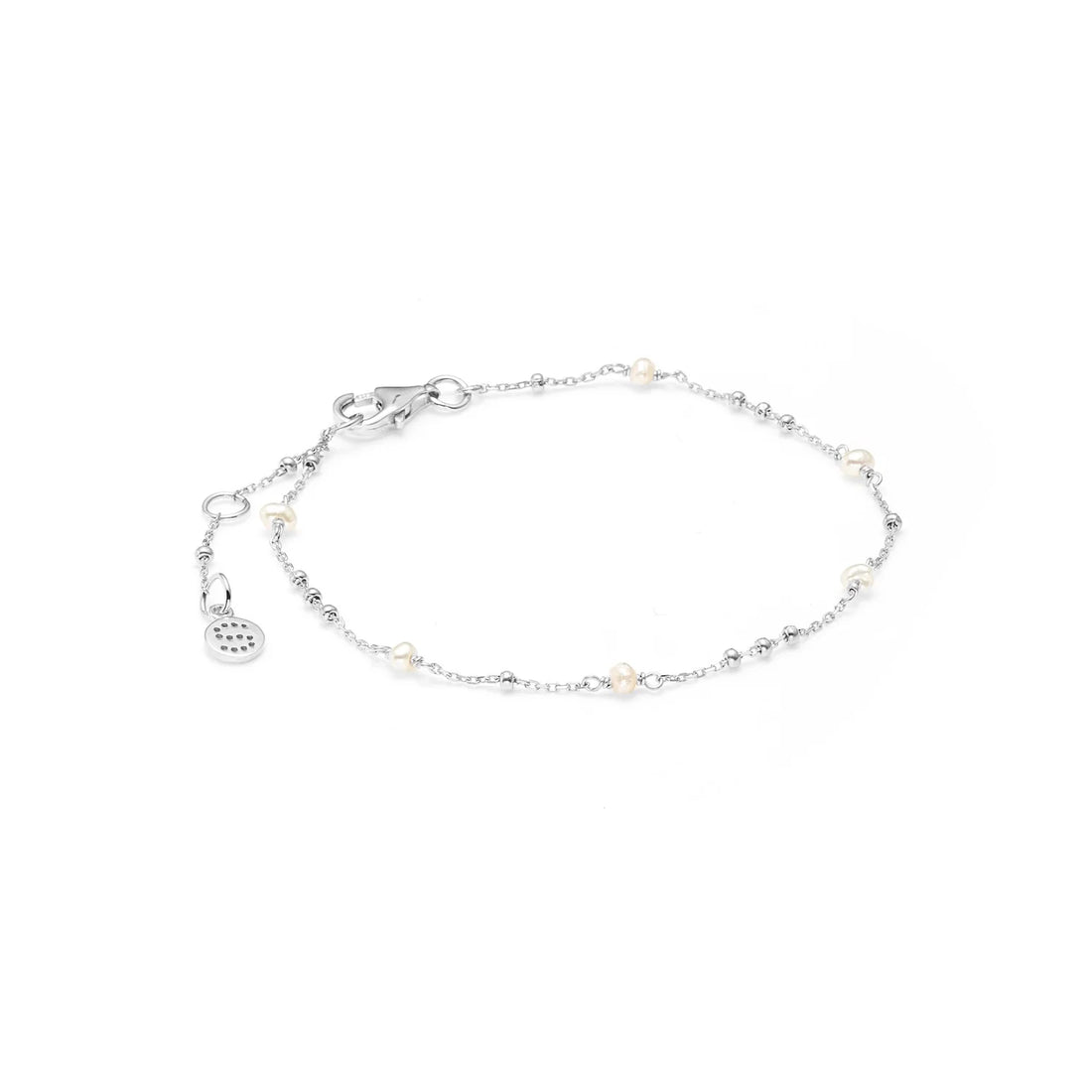 Silk &amp; Steel - Dotty Bracelet Pearl