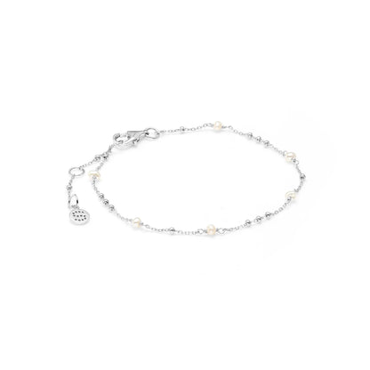 Silk &amp; Steel - Dotty Bracelet Pearl