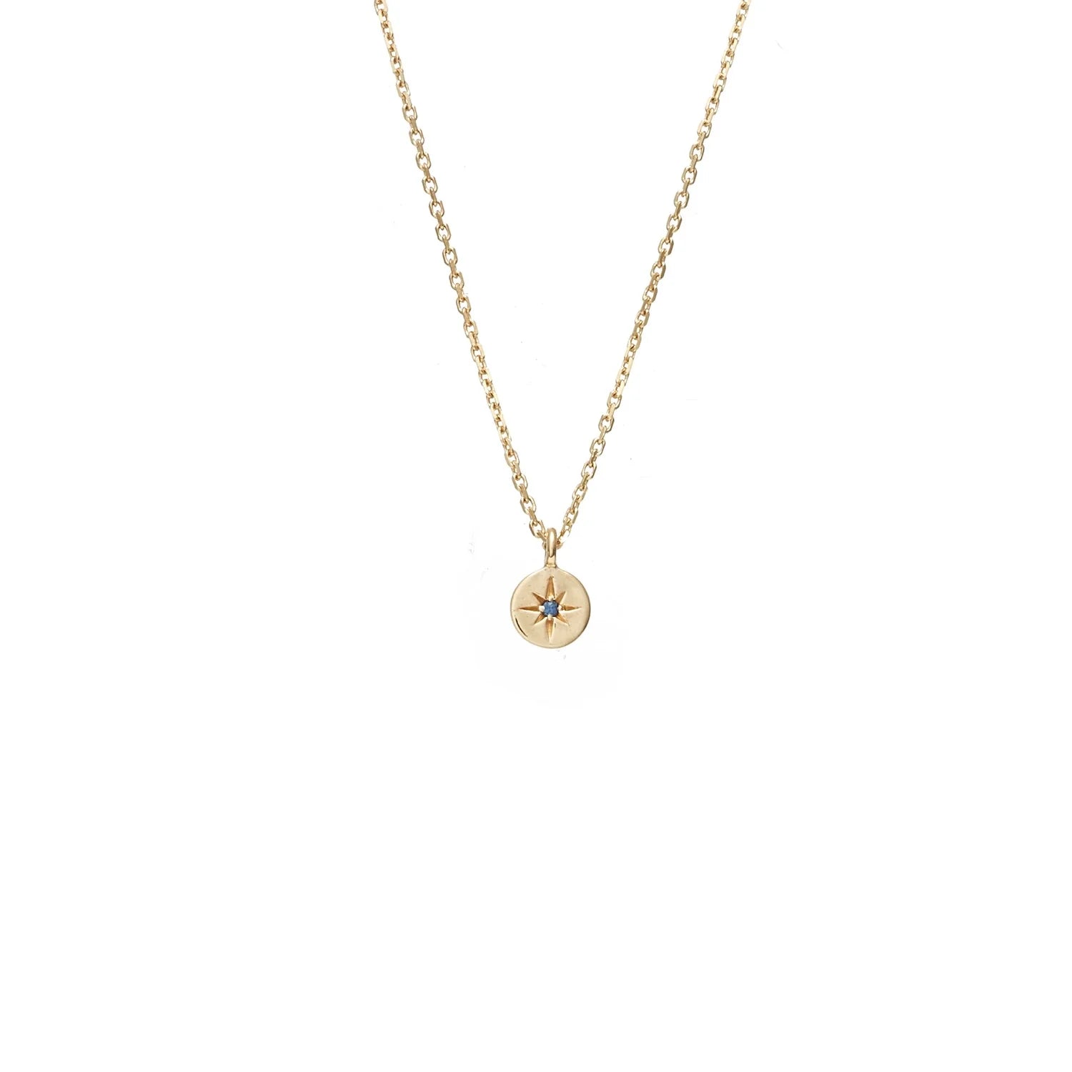 Silk &amp; Steel - Petite North Star Necklace Blue Sapphire
